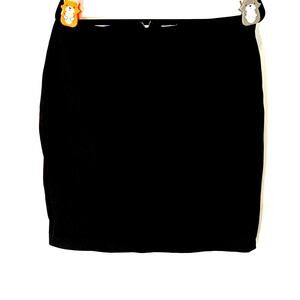 Maison Jules Size Large Women's Black Pencil Skirt Zipper On Back Excellent Cond